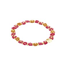 Biba Biba: armbandje elastiek- bloemetjes rondom 55563MIX01