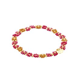 Biba Biba: armbandje elastiek- bloemetjes rondom 55563MIX01