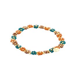 Biba Biba: armbandje elastiek- bloemetjes rondom 55563MIX04