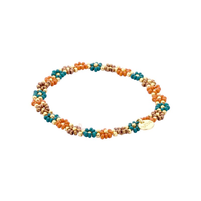 Biba Biba: armbandje elastiek- bloemetjes rondom 55563MIX04