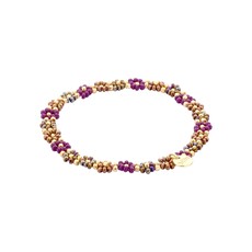 Biba Biba: armbandje elastiek- bloemetjes rondom 55563MIX05