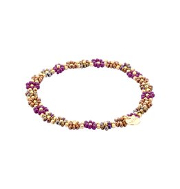 Biba Biba: armbandje elastiek- bloemetjes rondom 55563MIX05