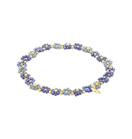 Biba Biba: armbandje elastiek- bloemetjes rondom 55563MIX08