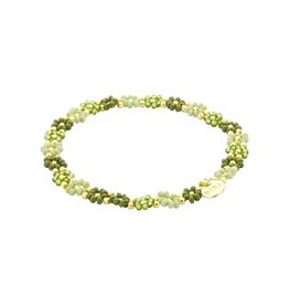 Biba Biba: armbandje elastiek- bloemetjes rondom 55563MIX14