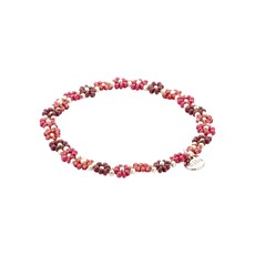 Biba Biba: armbandje elastiek- bloemetjes rondom 55563MIX16
