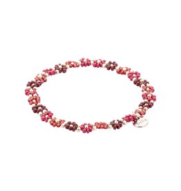 Biba Biba: armbandje elastiek- bloemetjes rondom 55563MIX16