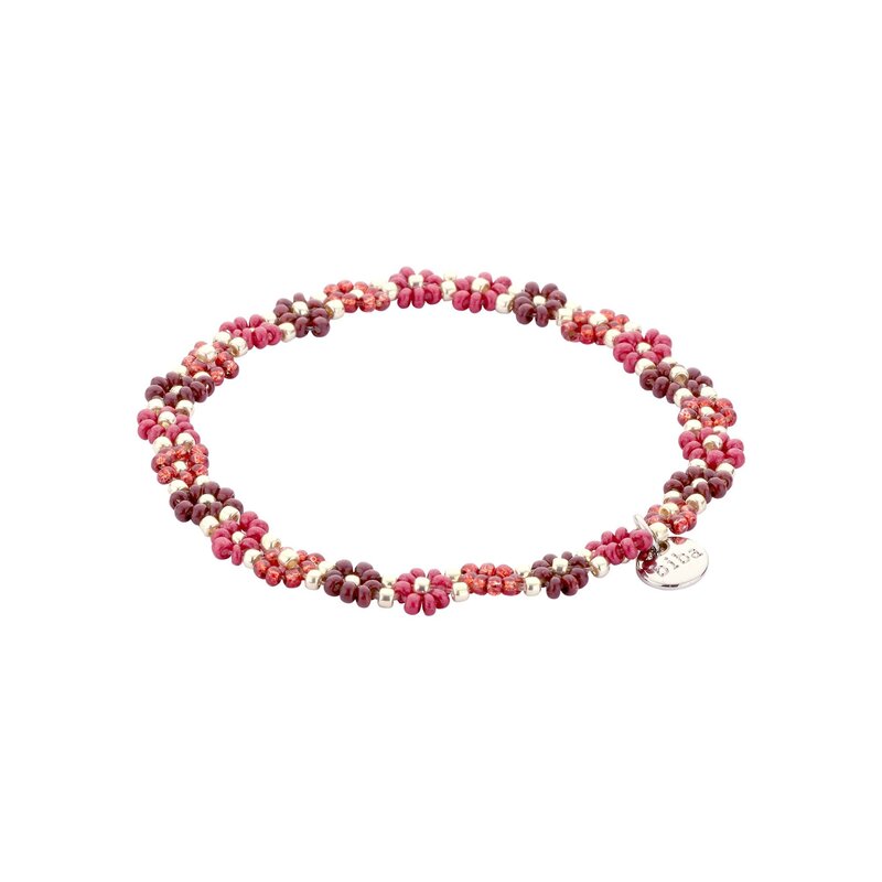 Biba Biba: armbandje elastiek- bloemetjes rondom 55563MIX16
