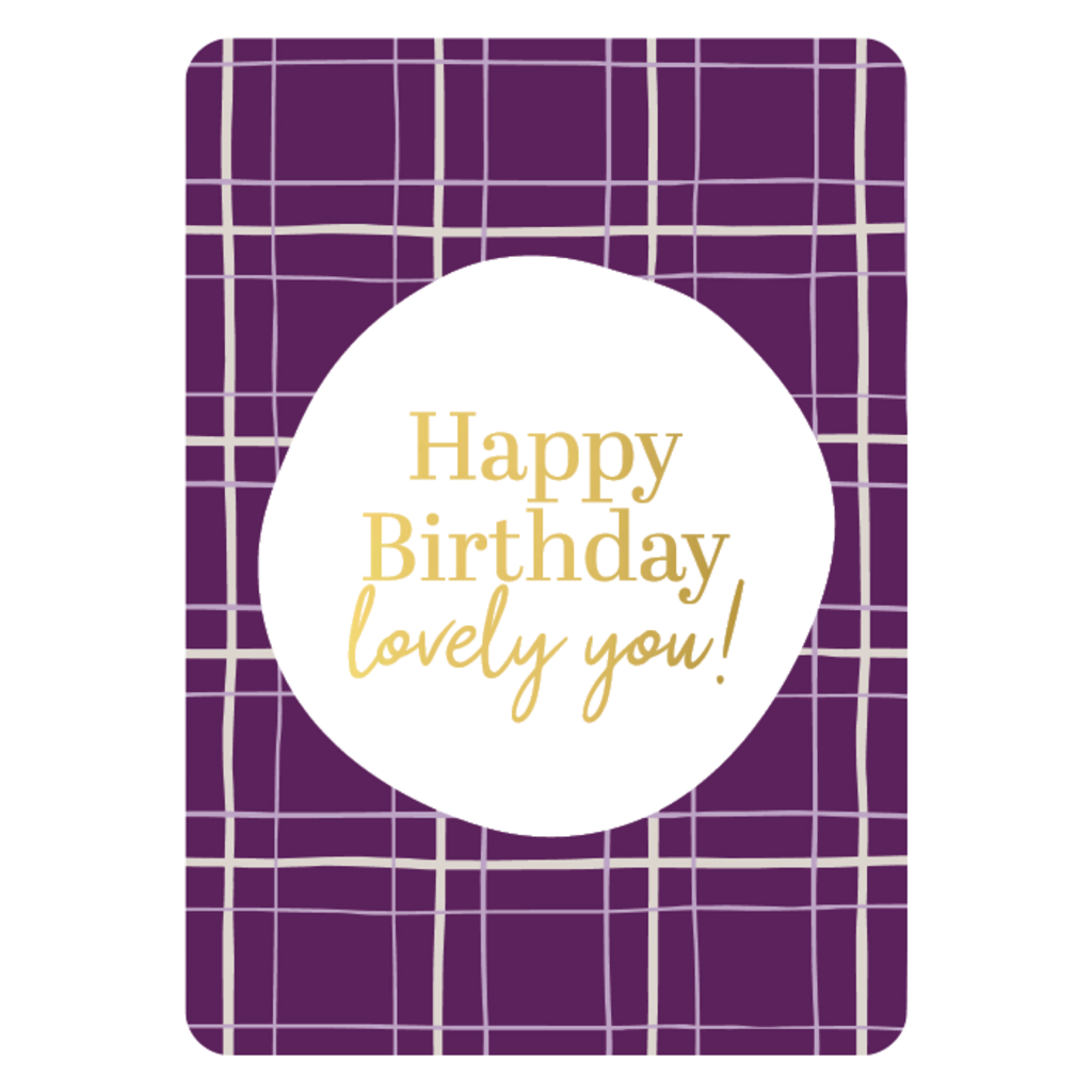 Kassaplan KP: kaartje a6 - Happy Birthday lovely you!