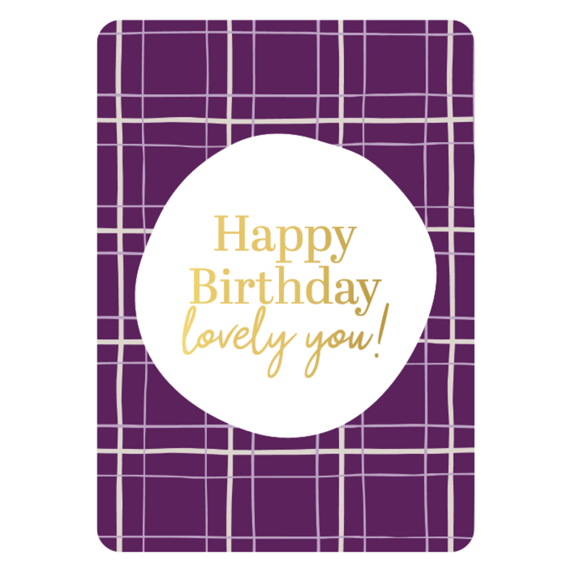 Kassaplan KP: kaartje a6 - Happy Birthday lovely you!