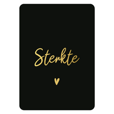 Kassaplan KP: kaartje a6 - Sterkte zwart + goudfolie