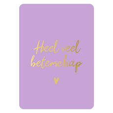 Kassaplan KP: kaartje a6 - Heel veel beterschap paars