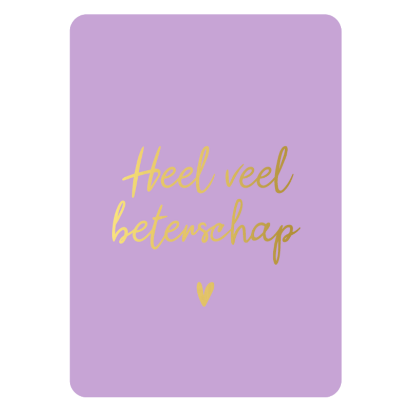 Kassaplan KP: kaartje a6 - Heel veel beterschap paars