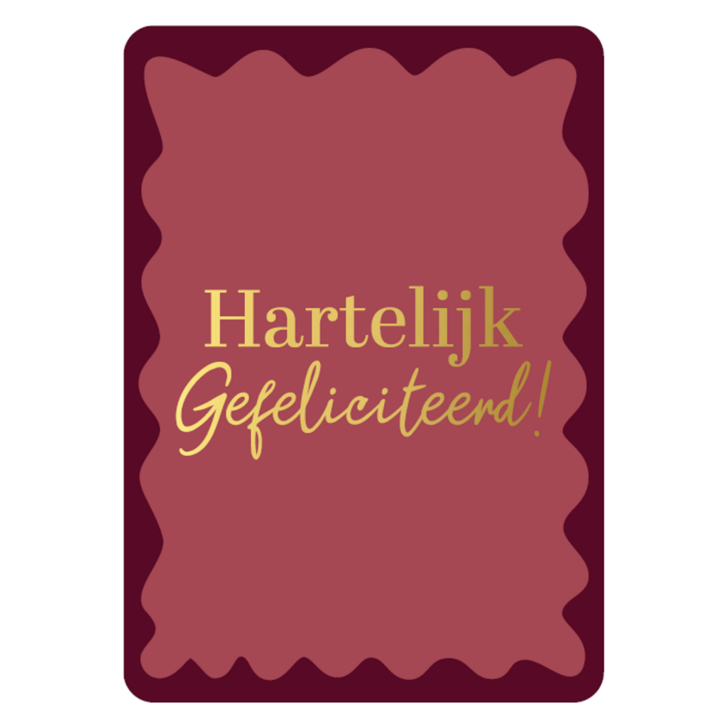 Kassaplan KP: kaartje a6 - Hartelijk gefeliciteerd