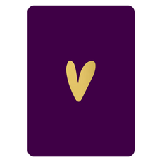 Kassaplan KP: kaartje a6 - Hart goud (paars)