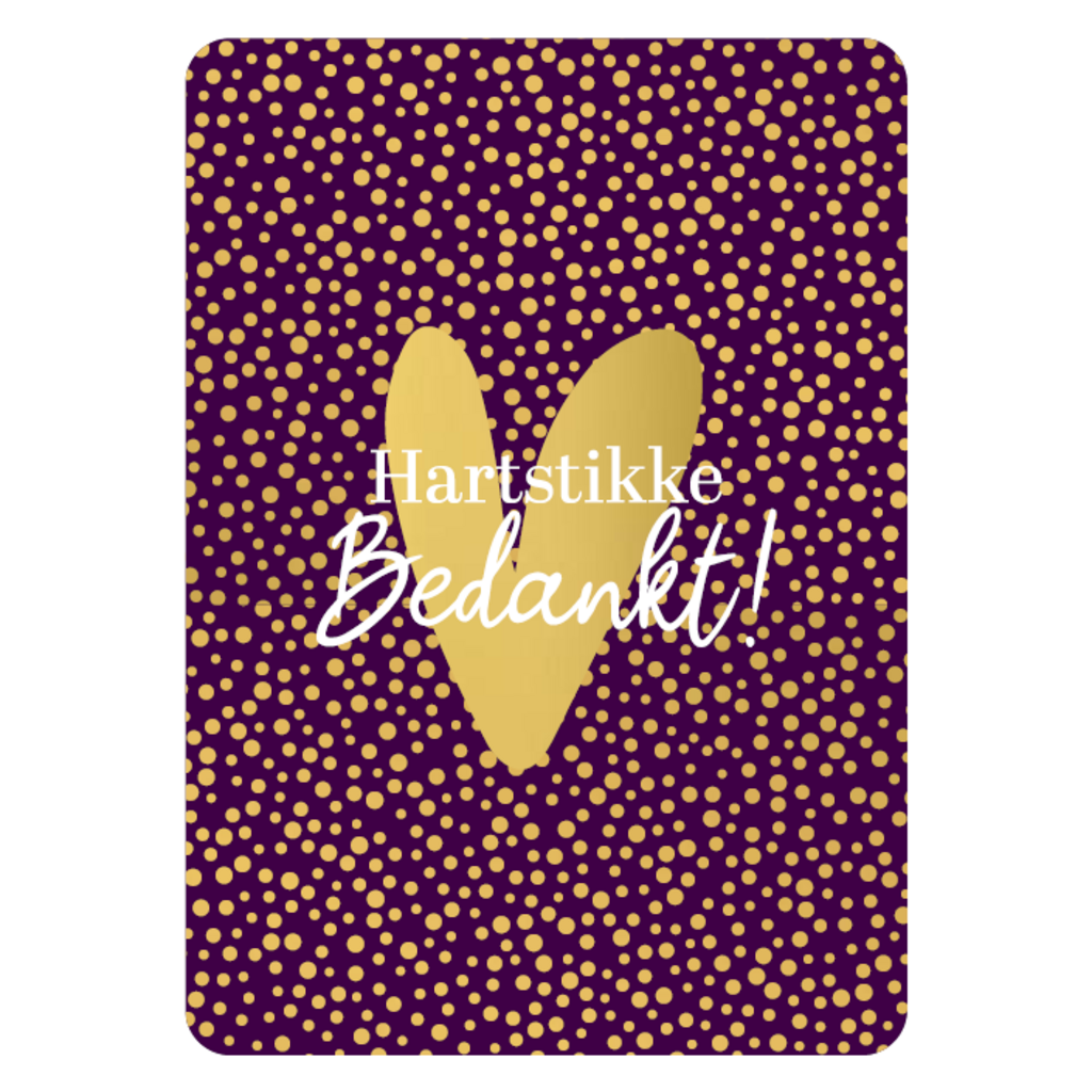 Kassaplan KP: kaartje a6 - Hartstikke bedankt