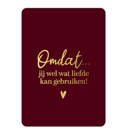 Kassaplan KP: kaartje a6 - Omdat jij wel wat liefde kan gebruiken