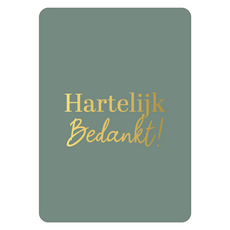 Kassaplan KP: kaartje a6 - Hartelijk bedankt