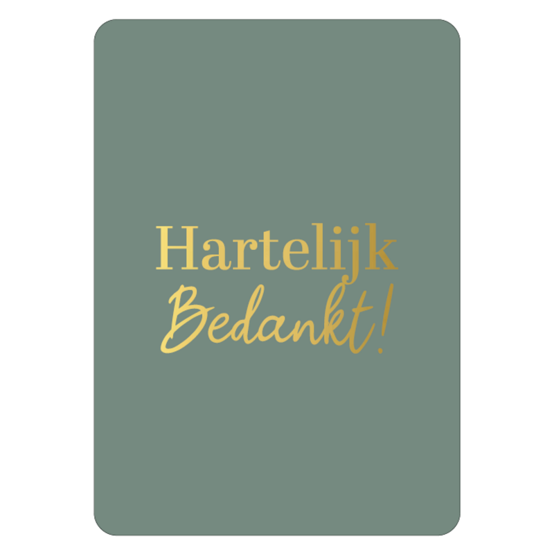 Kassaplan KP: kaartje a6 - Hartelijk bedankt