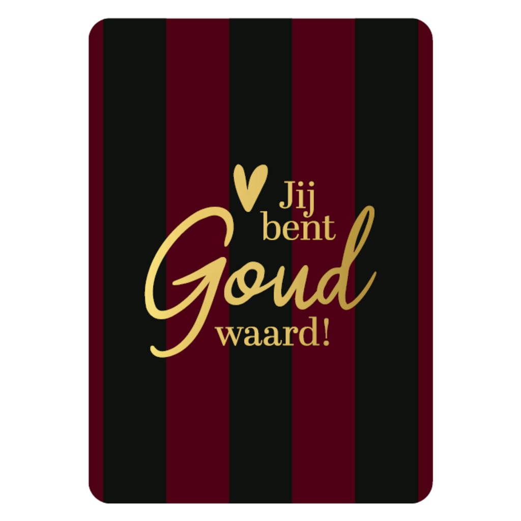 Kassaplan KP: kaartje a6 - Jij bent goud waard