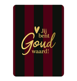 Kassaplan KP: kaartje a6 - Jij bent goud waard