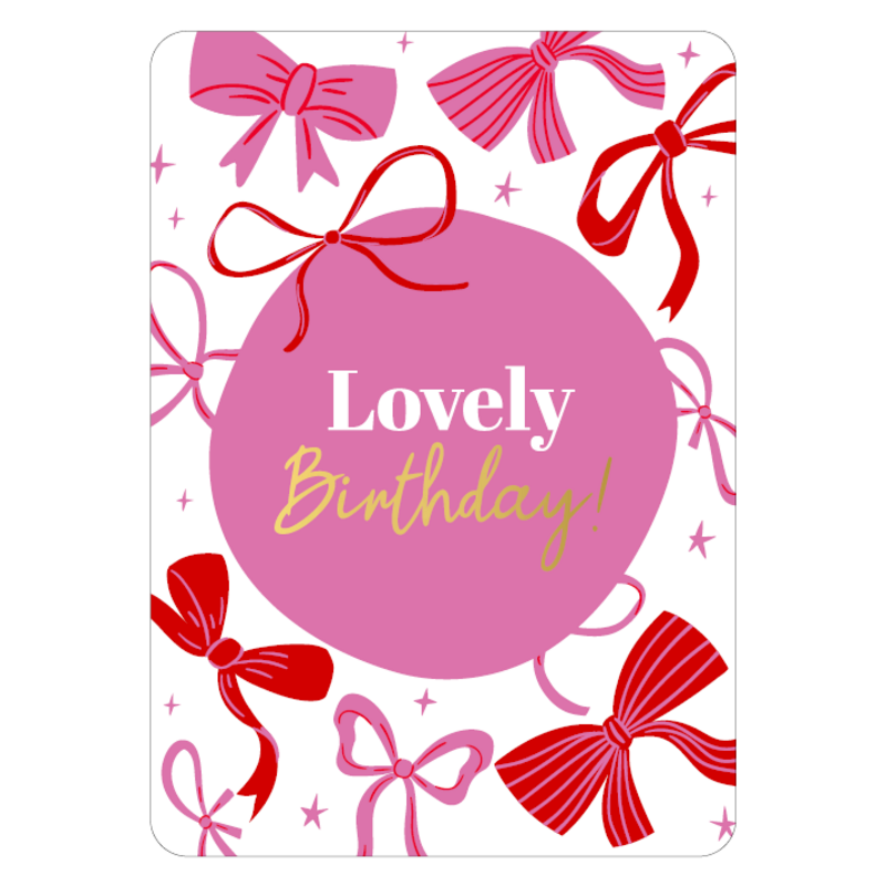 Kassaplan KP: kaartje a6 - Lovely birthday