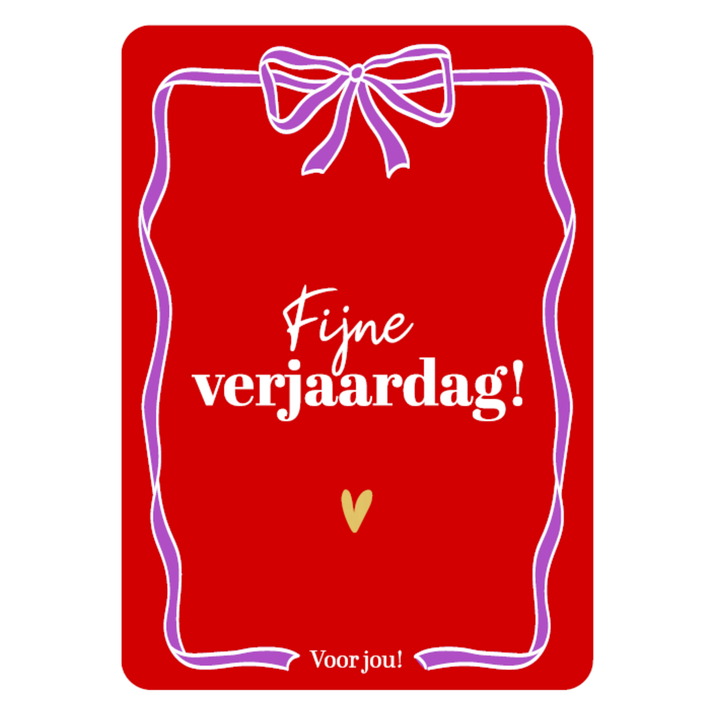 Kassaplan KP: kaartje a6 - Fijne verjaardag
