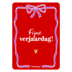Kassaplan KP: kaartje a6 - Fijne verjaardag