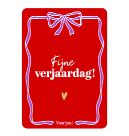 Kassaplan KP: kaartje a6 - Fijne verjaardag