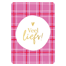 Kassaplan KP: kaartje a6 - Veel liefs