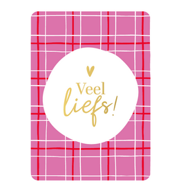 Kassaplan KP: kaartje a6 - Veel liefs