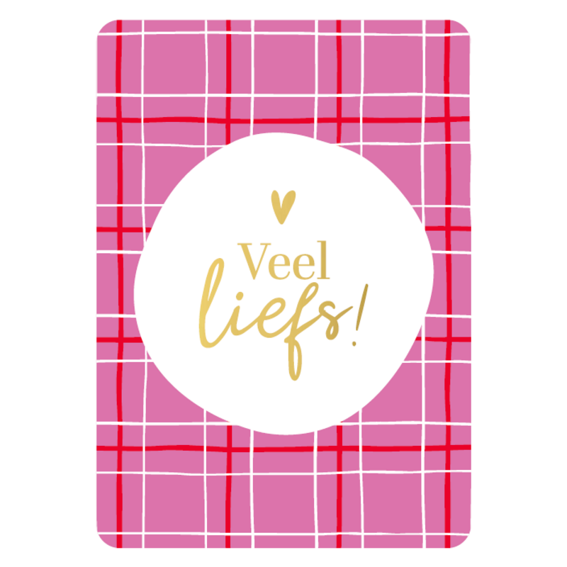 Kassaplan KP: kaartje a6 - Veel liefs
