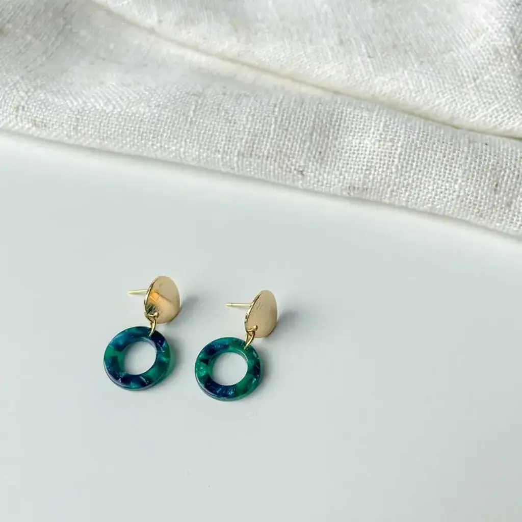 Atelier Meau Atelier Meau: Oorbellen - groen - Ellie