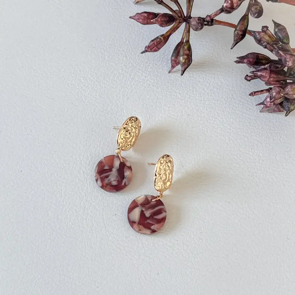 Atelier Meau Atelier Meau: Oorbellen - Chocolate brown - 15