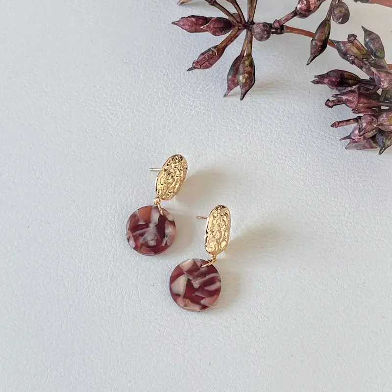 Atelier Meau Atelier Meau: Oorbellen - Chocolate brown - 15