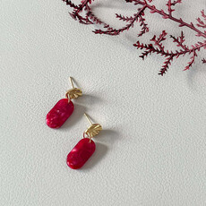 Atelier Meau Atelier Meau: Oorbellen - Burgundy - 3