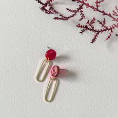 Atelier Meau Atelier Meau: Oorbellen - Burgundy - 6