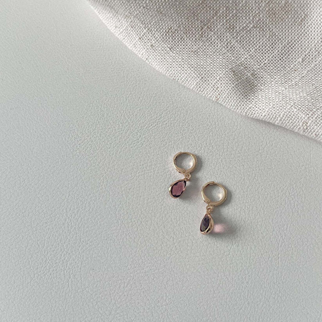 Atelier Meau Atelier Meau: Oorbellen - Plum - 2