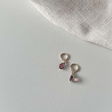 Atelier Meau Atelier Meau: Oorbellen - Plum - 2