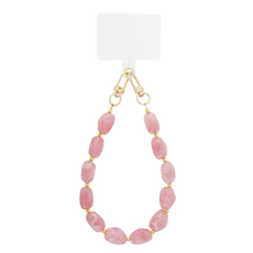 Yehwang Yehwang: telefoonsnoer beads lichtroze