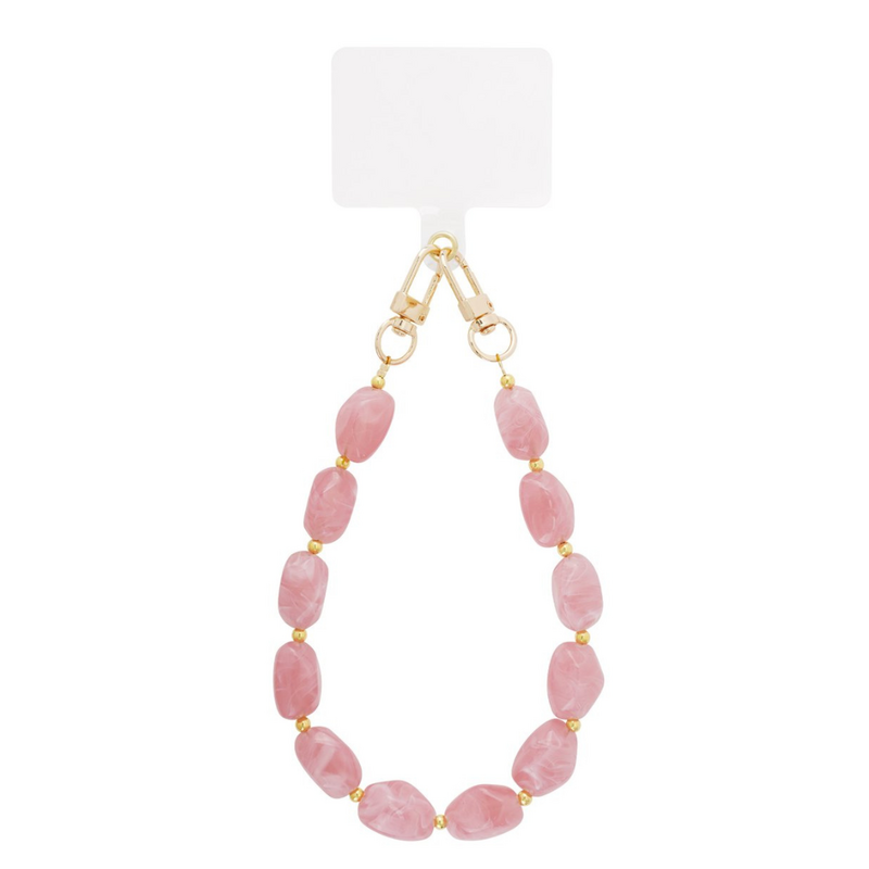 Yehwang Yehwang: telefoonsnoer beads lichtroze