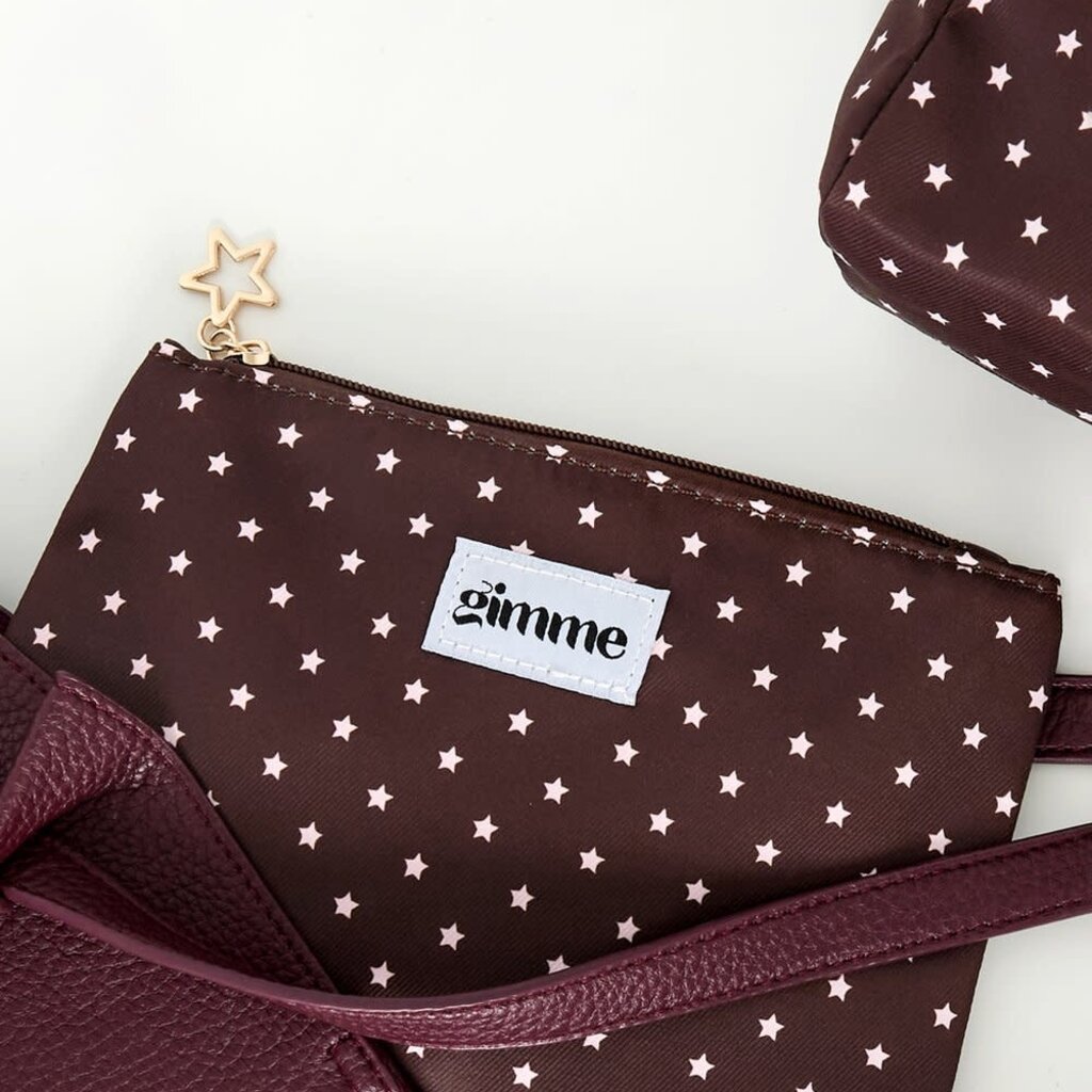 Yehwang Yehwang: ritstas - bruin + lichtroze sterretje