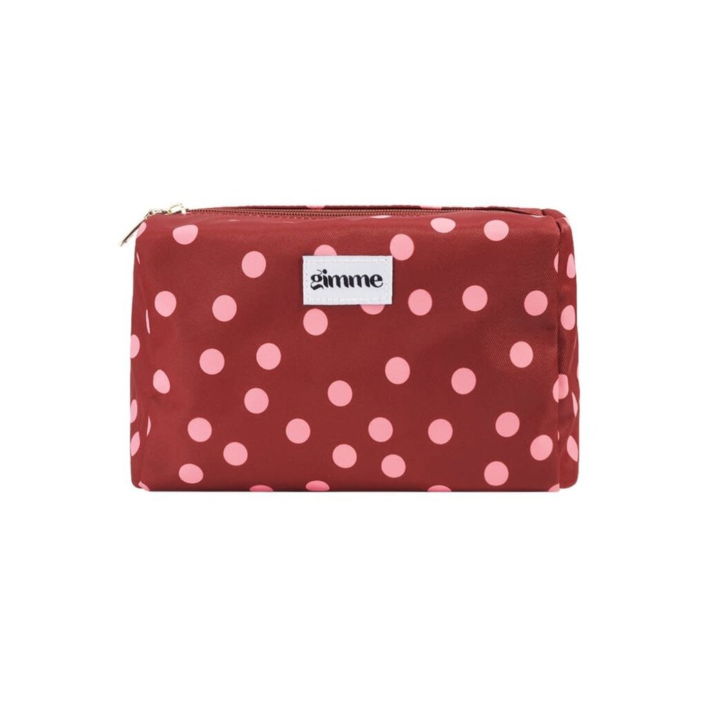 Yehwang Yehwang: toilettas - stippen burgundy en roze