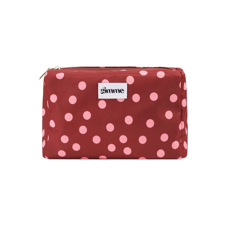 Yehwang Yehwang: toilettas - stippen burgundy en roze