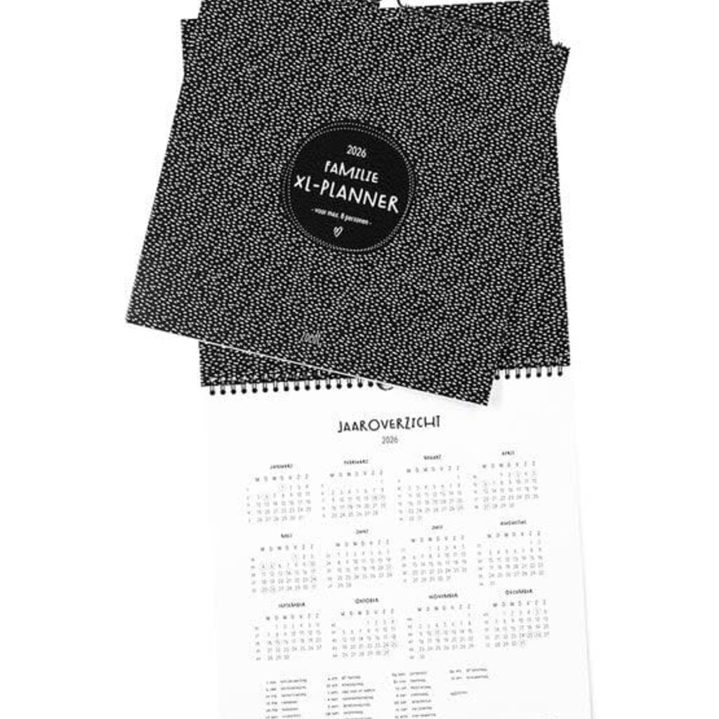 Zoedt Zoedt: XL Familieplanner 2026 - extra grote planner voor gezinnen - 6 tot 8 personen