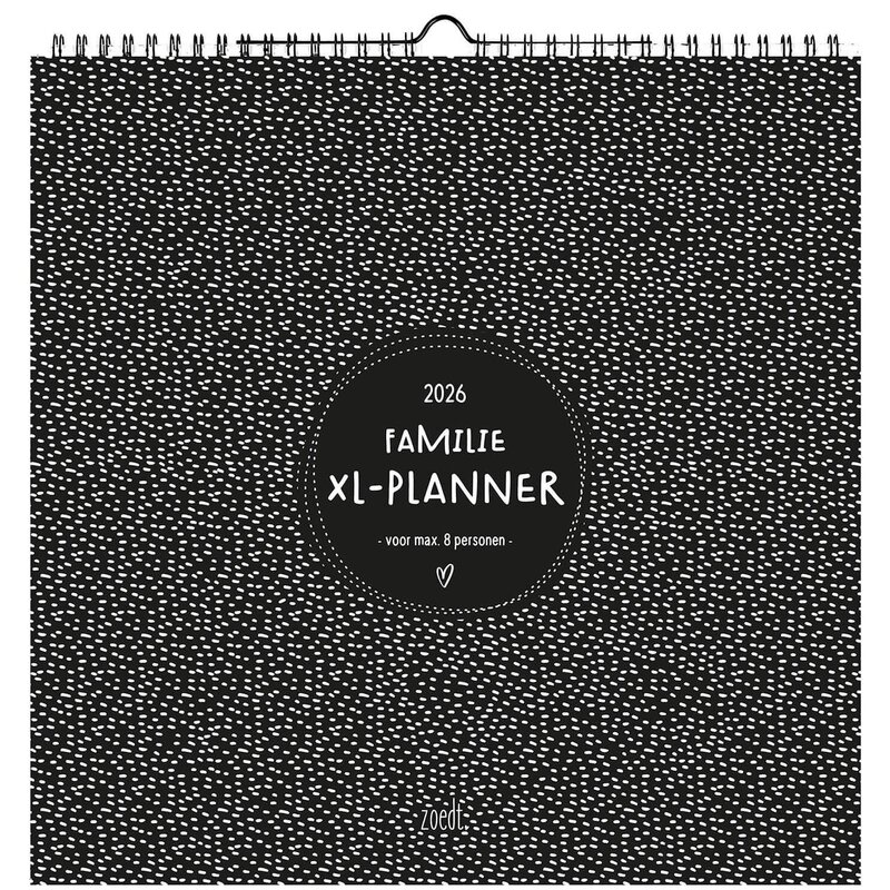 Zoedt Zoedt: XL Familieplanner 2026 - extra grote planner voor gezinnen - 6 tot 8 personen