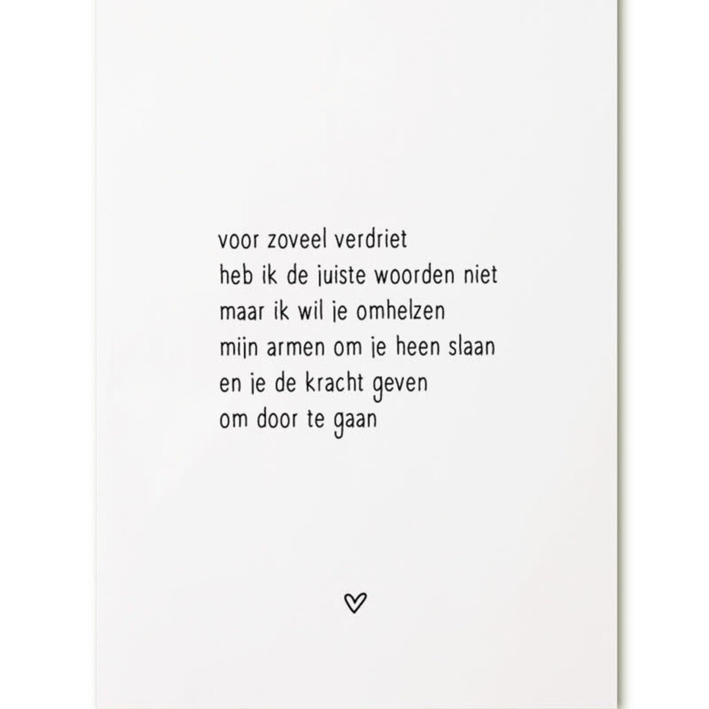 Zoedt Zoedt: kaart a6 - voor zoveel verdriet