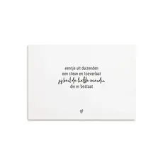 Zoedt Zoedt: kaart a6 - gedicht 'eentje uit duizenden - vriendin'
