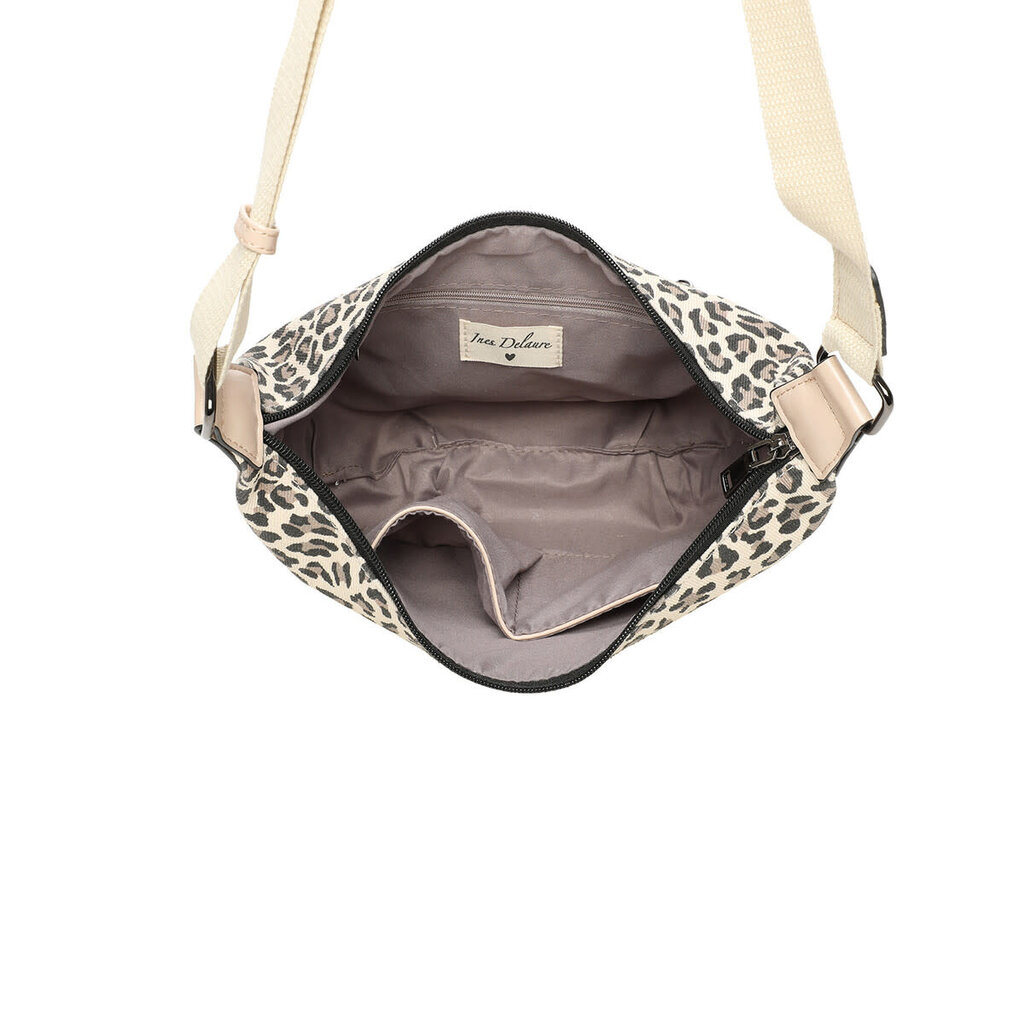 Ines Delaure Ines Delaure: handtas schoudertas - leo beige