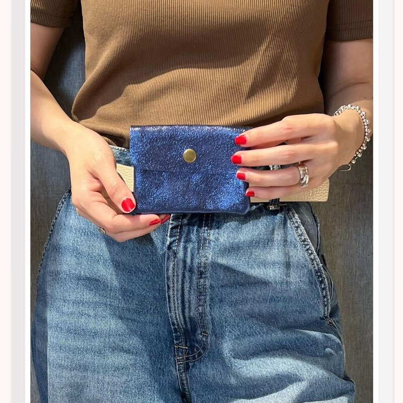 Z & z Portemonneetje klein - metallic blauw