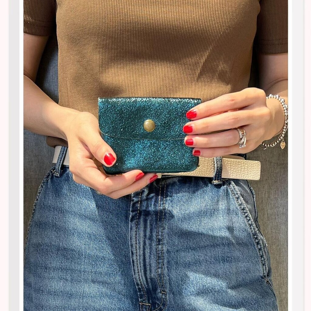 Z & z Portemonneetje klein - metallic turquoise